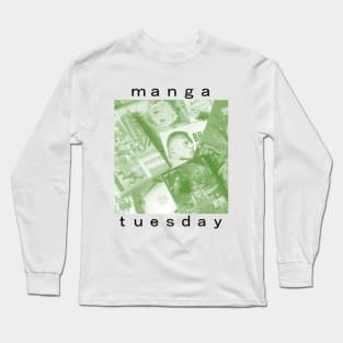 Manga Tuesday (green-white) Long Sleeve T-Shirt